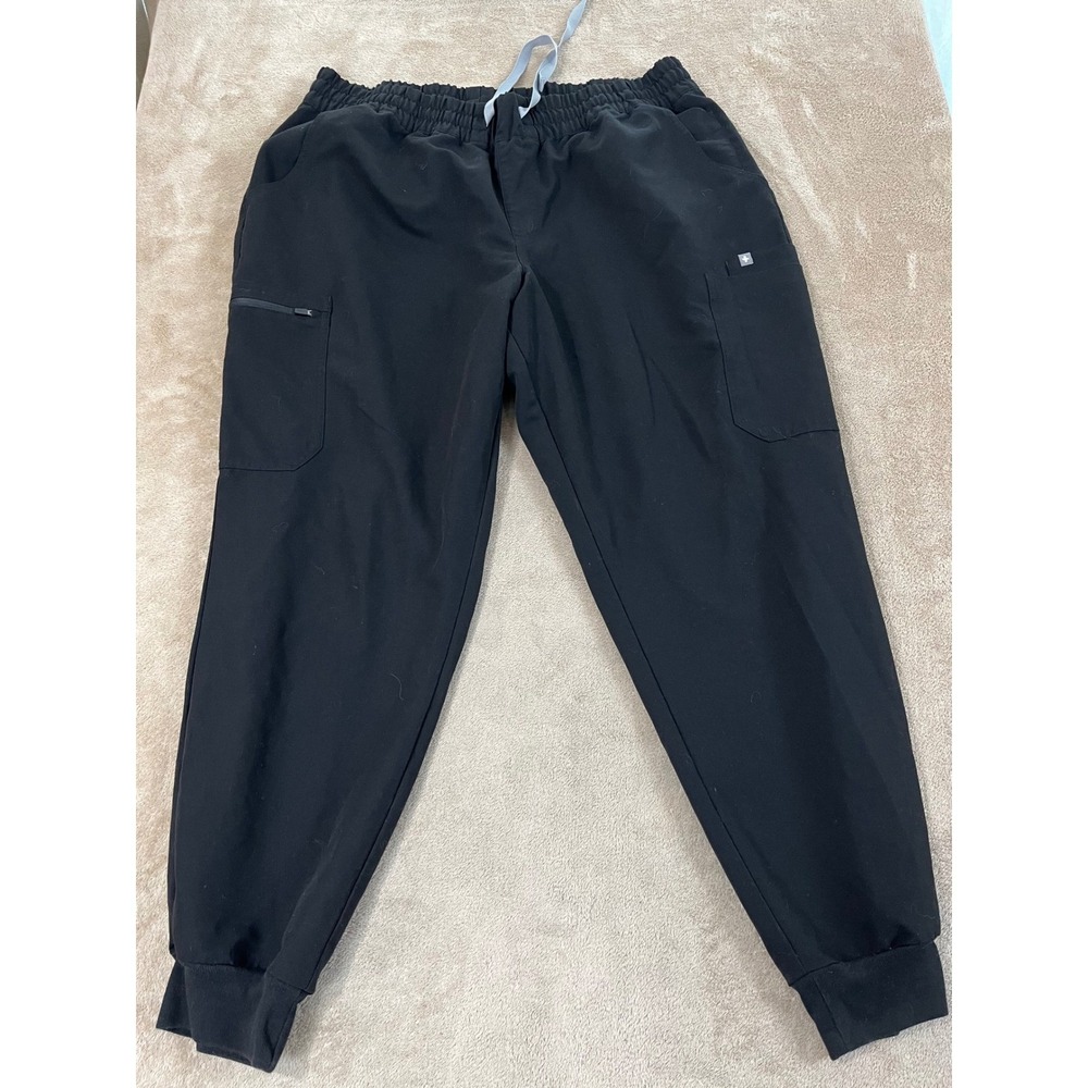 FIGS Collection Zamora Jogger Scrub Pants Women's XXL Black Polyester EUC